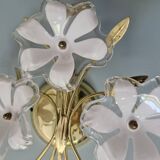 Duo of 80s/90s flower wall lights