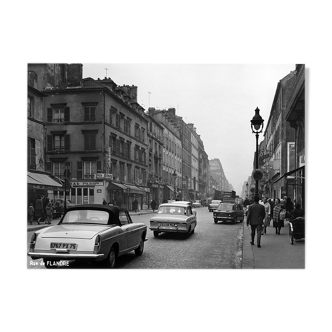 Paris in 1965 19th arrondissement on rue de Flanders on the day