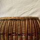 Old woven wicker basket and scoubidou
