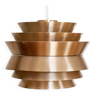 Pendant light "Trava" in copper aluminium by Carl Thore for Granhaga Metallindustri. Sweden 1960s.