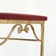 Chiavari chair with high back, brass, embroidery from the 1960s.