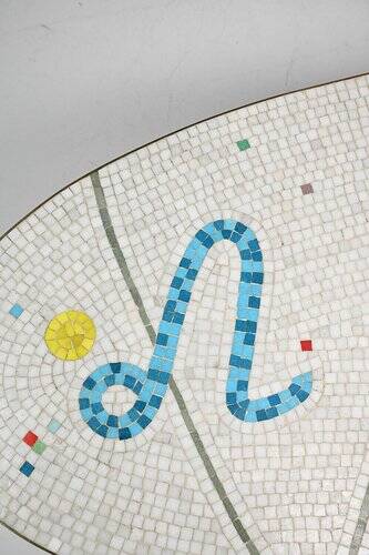 Vintage Mosaic Side Table, 1950s