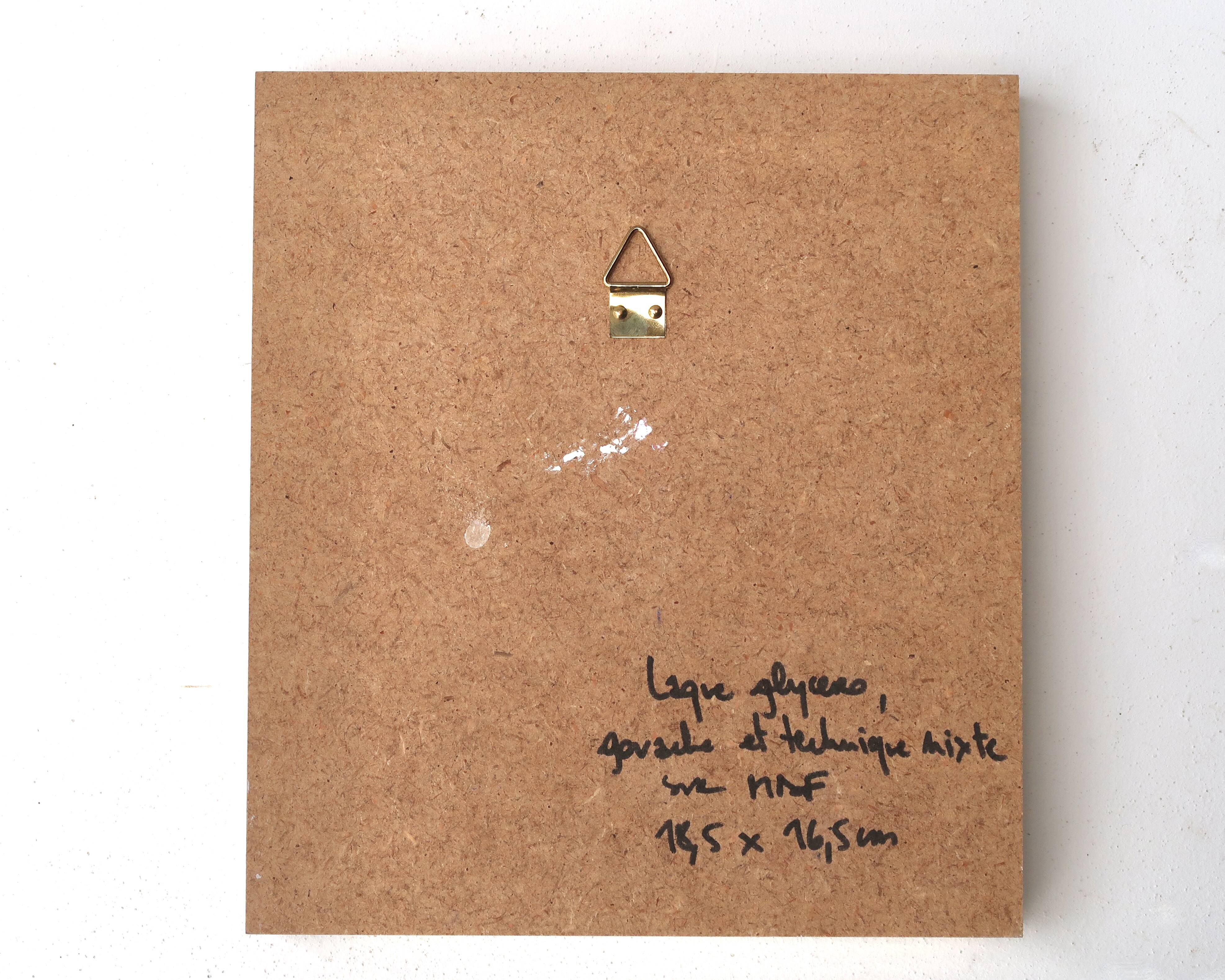 Small minimalist painting, textured white by Vincent Dufresne.