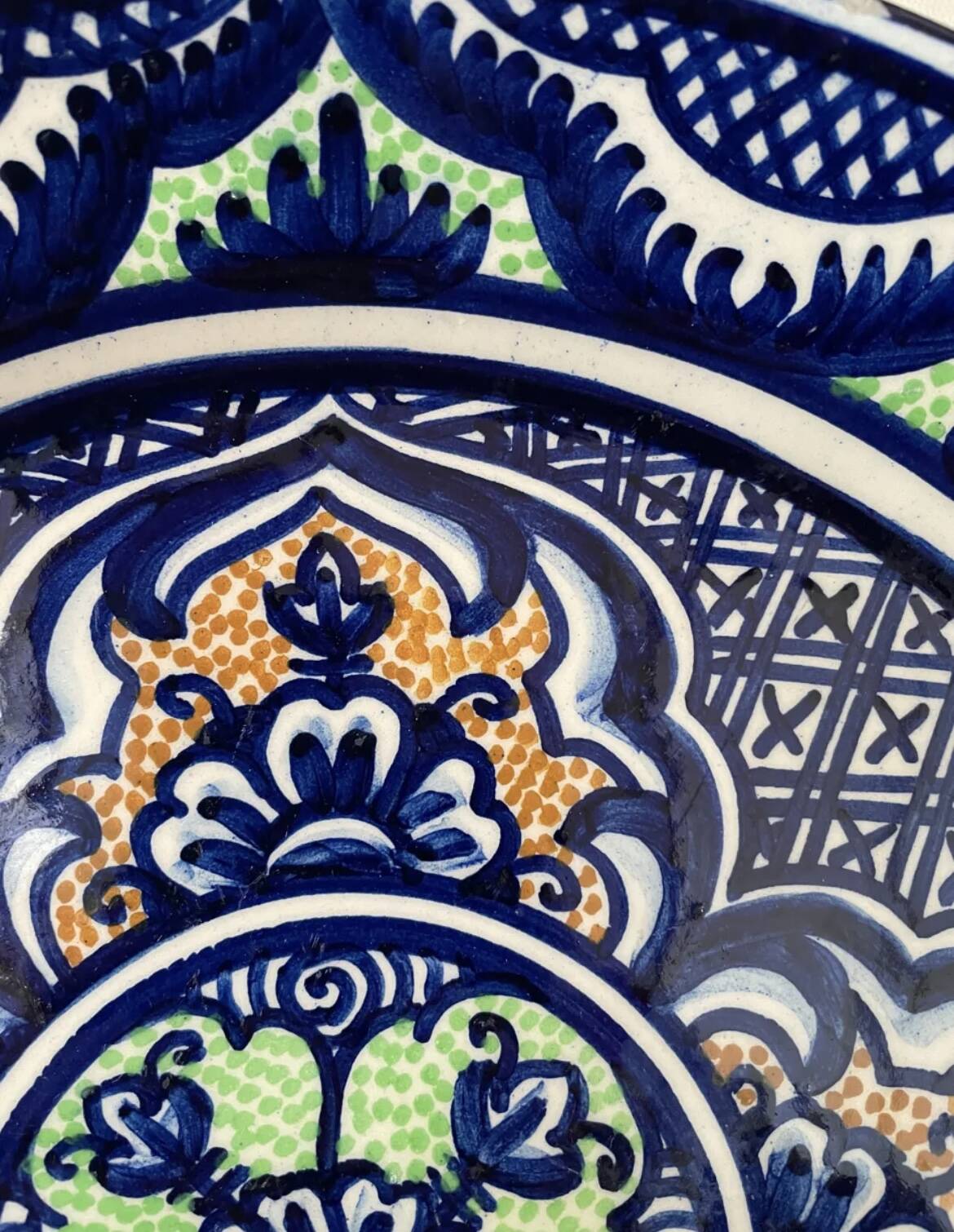 Spanish ceramic plate signed
