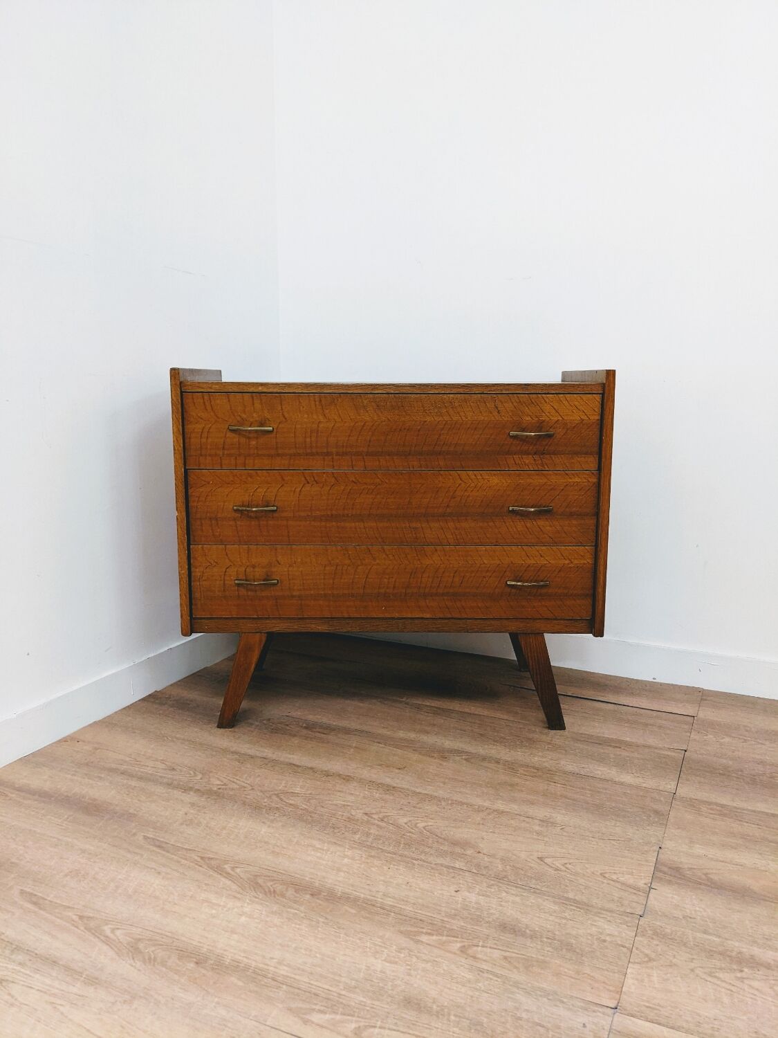 Vintage Scandinavian wooden chest of drawers
