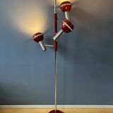 Vintage Wilko Eyeball Floor Lamp in Bordeaux Red | Space Age Lamp