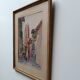 Signed watercolor painting View of Albi Cathedral