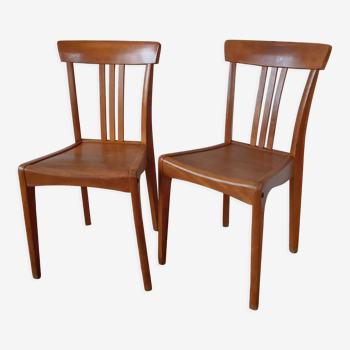 Paire de chaises bistrot Stella années 50