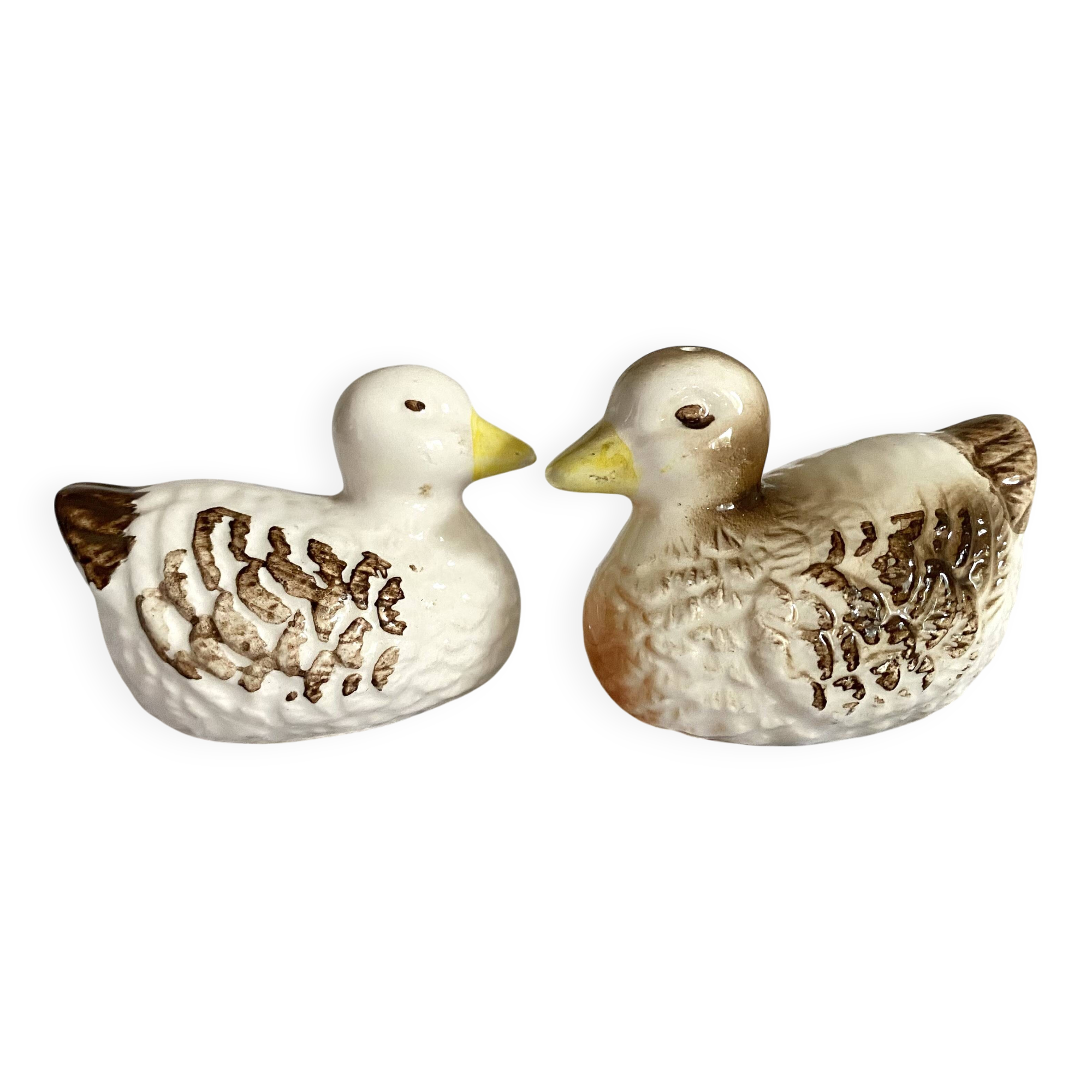 Duck barbotine salt and pepper shaker