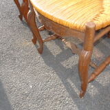 Set of 4 chairs in oak carved from 1950