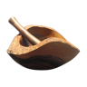 Wooden mortar and pestle