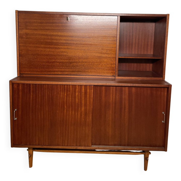 Cabinet de bar vintage des années 50 / Buffet modernisme d'Europe de l'Est