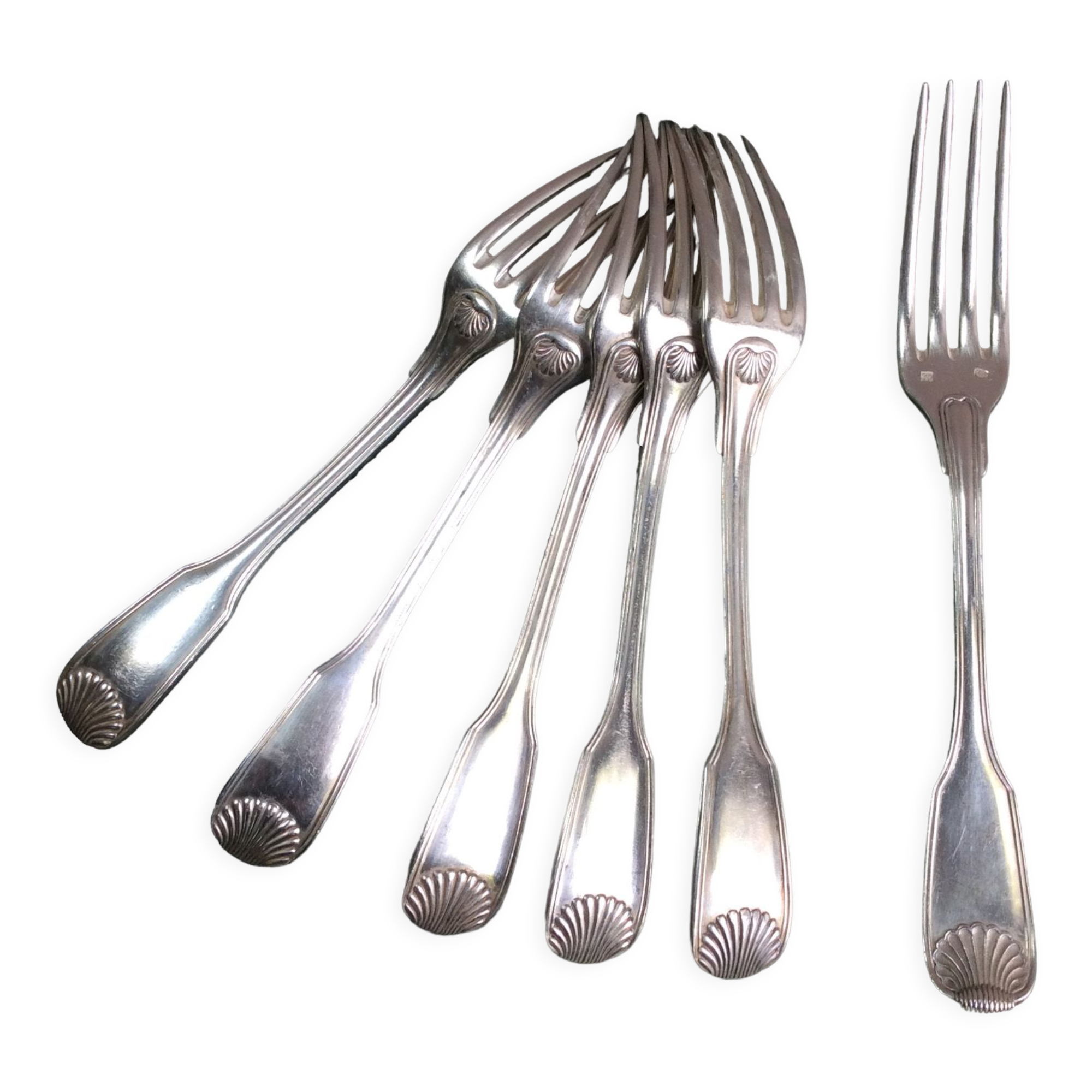 6 bayard shell forks