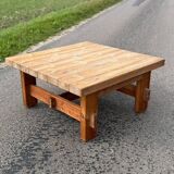 Chunky pine coffee table
