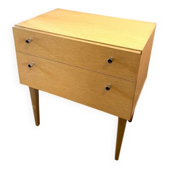 Bedside table with tapered legs