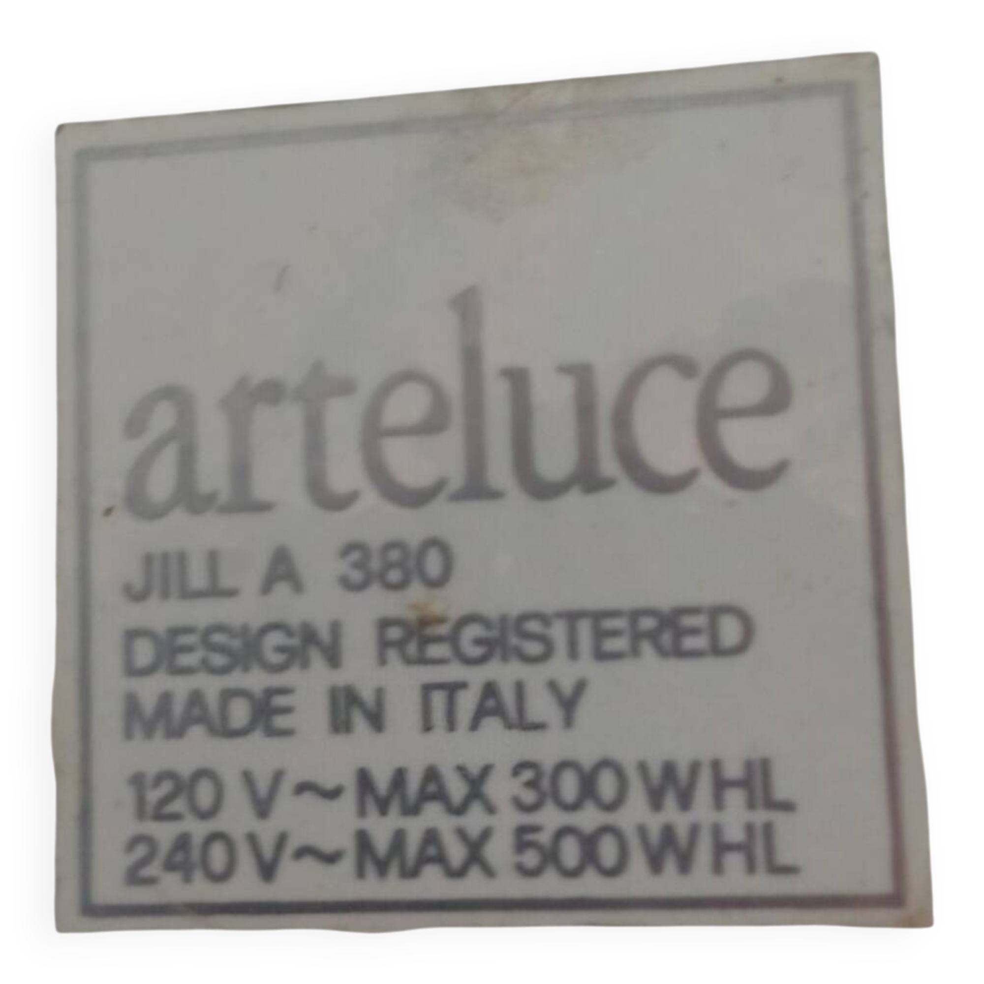 Arteluce Artemide Set – Floor lamp + 3 JILL A 380 wall lights – design i