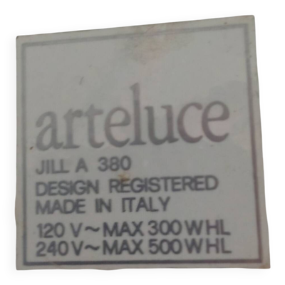 Ensemble Arteluce Artemide – Lampadaire + 3 appliques JILL A 380 – design i