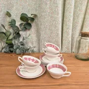 6 vintage coffee cups