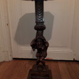 A side table carved from a gnome