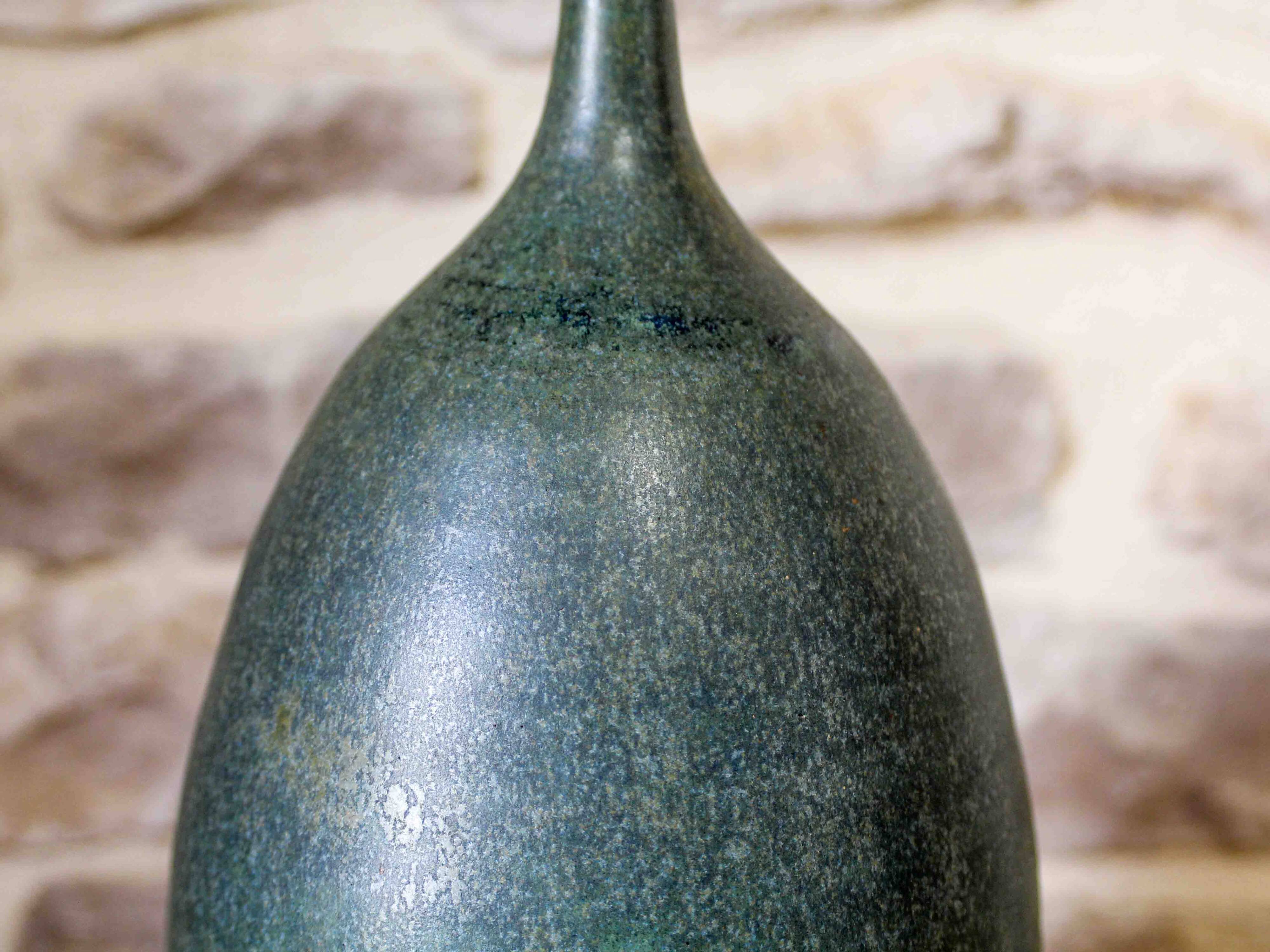 Glazed ceramic bottle vase Gubbels Pottery (Netherlands)
