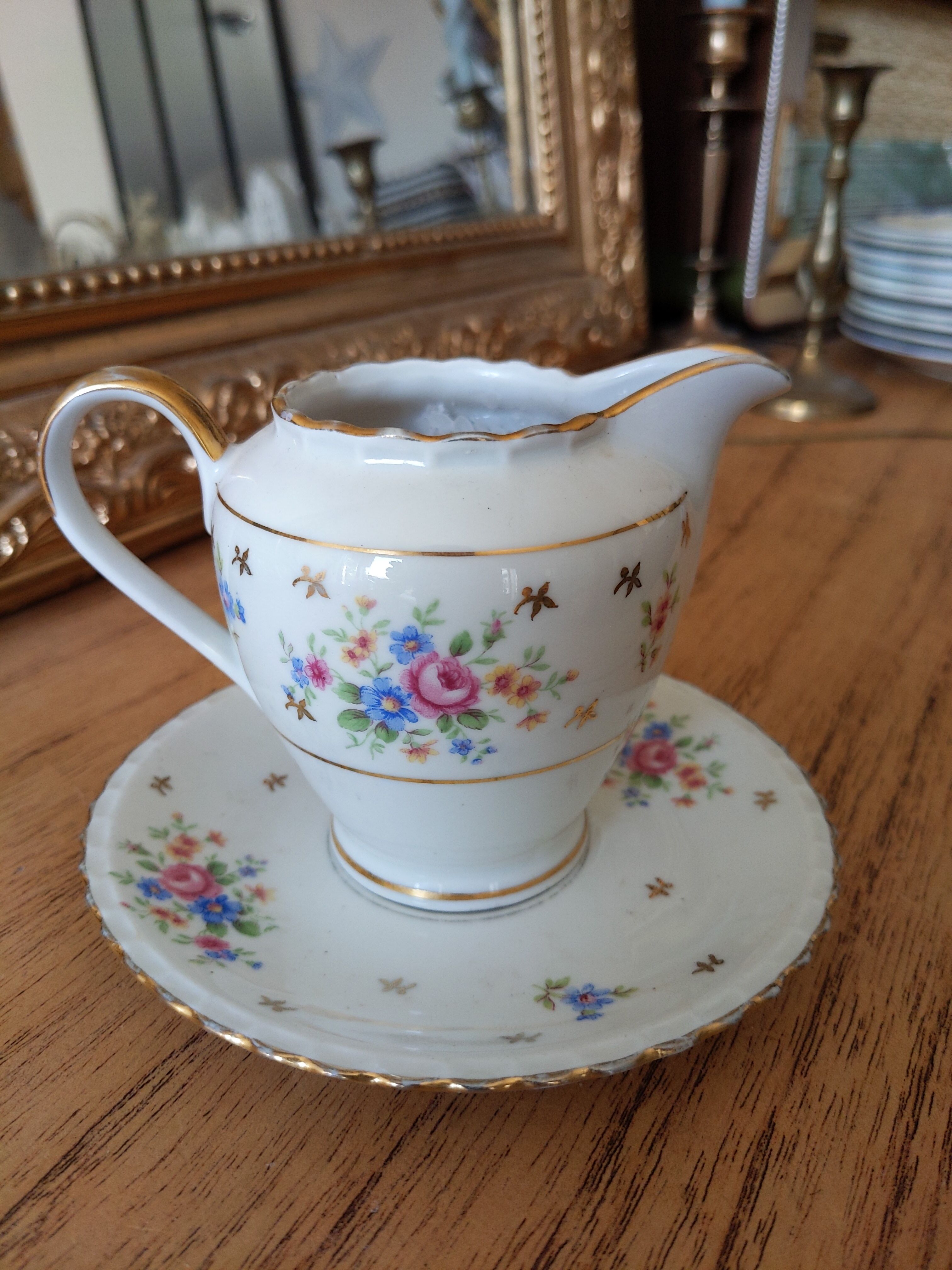 Scented candle Limoges porcelain creamer cup
