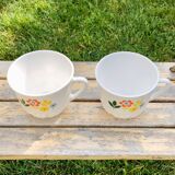 Pair of Arcopal Fleurette cups