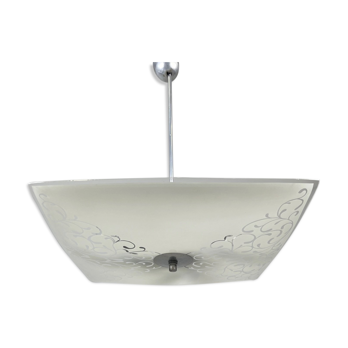 Mid century glass pendant by Napako, Czechoslovakia, 1960's