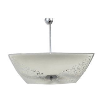 Lustre en verre du milieu du siècle par Napako, Tchécoslovaquie, années 1960
