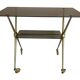 gold plated metal serving trolley