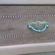2-door, 1-drawer mirrored cabinet in art deco style, raw oak wood
