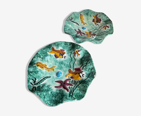 Pair of ceramic plates 50s/60s