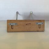 Wooden wall coat rack 2 hooks