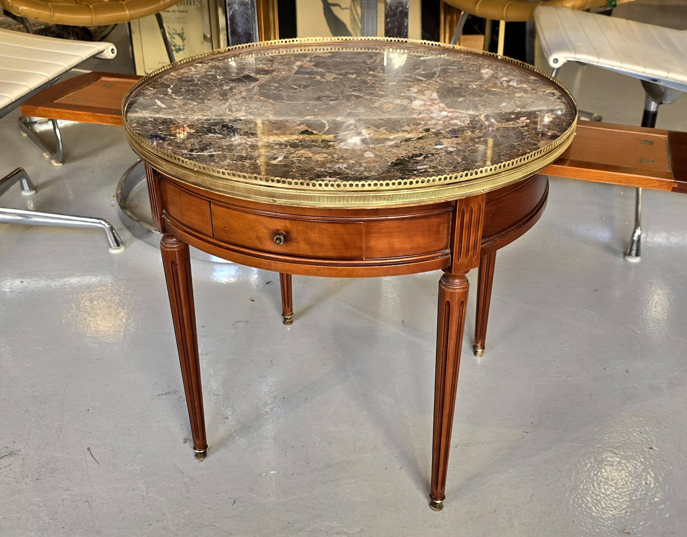 Louis XVI marble bottle table