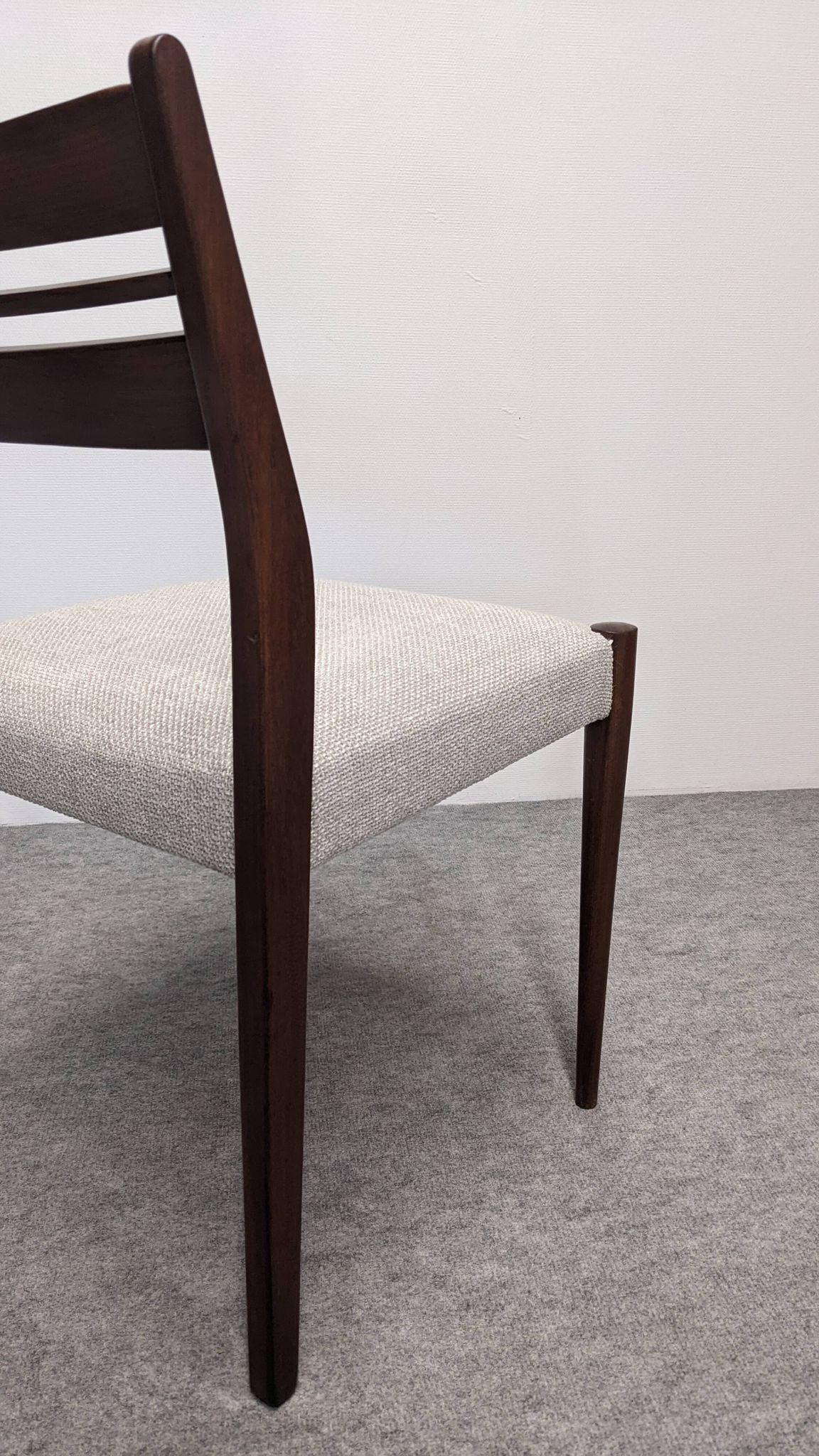 Set of 4 Scandinavian style teak chairs, France circa 1970.