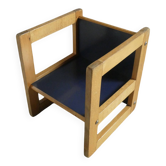 3-position children's armchair, wooden, 1980s