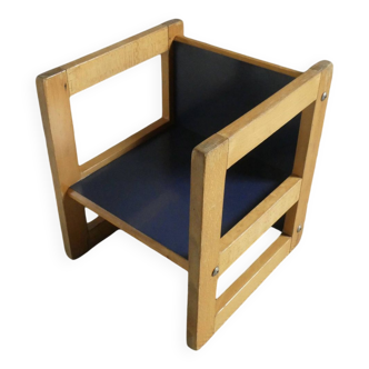 3-position children's armchair, wooden, 80s