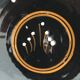 Set of 3 black decorative deep plates.