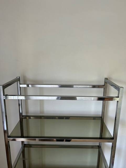 Chrome metal shelf