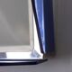 Lampe de plafond en verre bleu au design italien des années 1970.