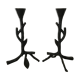 Pair of candle holders branch
