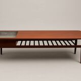 Scandinavian coffee table Samcom in teak – 1960s
