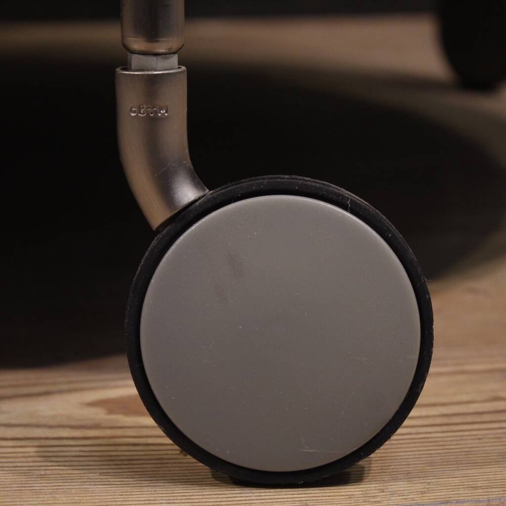 1980s coffee table on casters