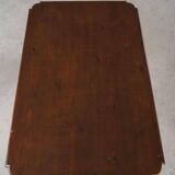 French sculptural desk in stained pine, early 20th century, Baroque style.