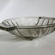 Art Deco pressed moulded glass bowl made in France