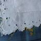Old pair of pillowcases with openwork embroidery, monogrammed AR, 79x79cm.