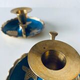 Pair of shell candlesticks