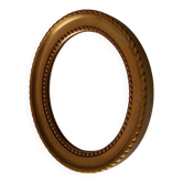 Small vintage oval mirror in gilded resin from the 60s/70s.