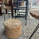 70s pouf in braided rush.