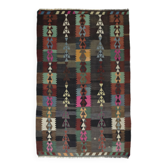 Tapis Kilim turc anatolien vintage fait main 286 cm x 188 cm