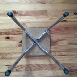 Hard blue formica stool